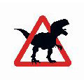 E2028 T rex Projector & Room Guard Warning Sticker